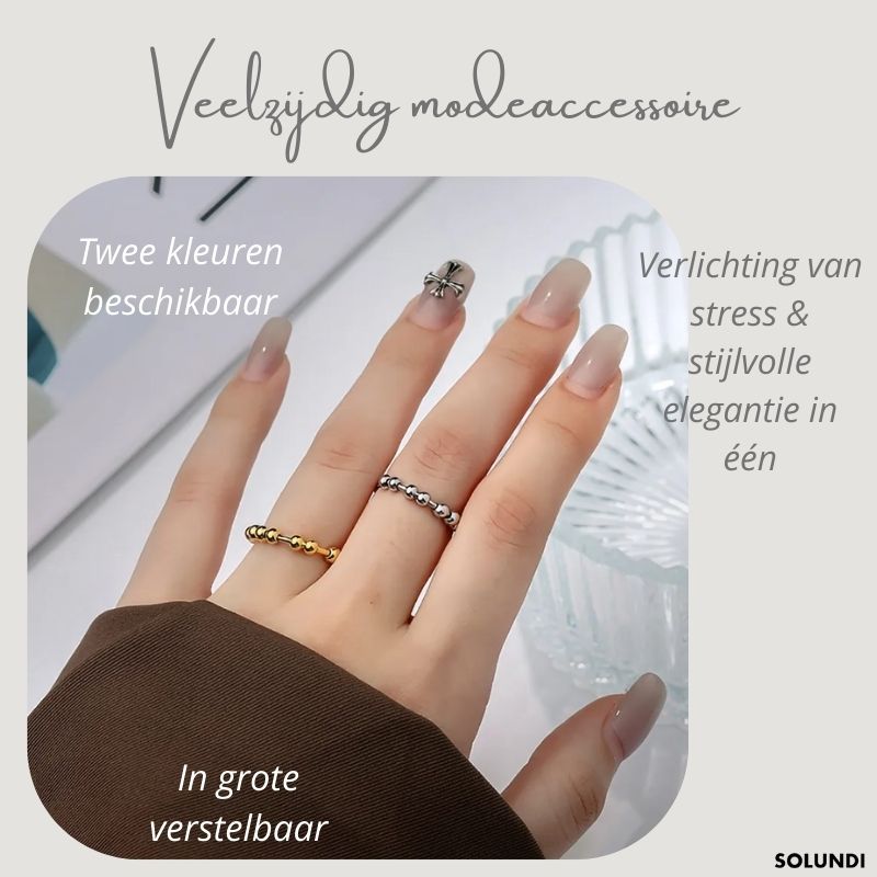 1 + 1 GRATIS VANDAAG | CalmComfort⢠- Fidget-ring met verstelbare parels