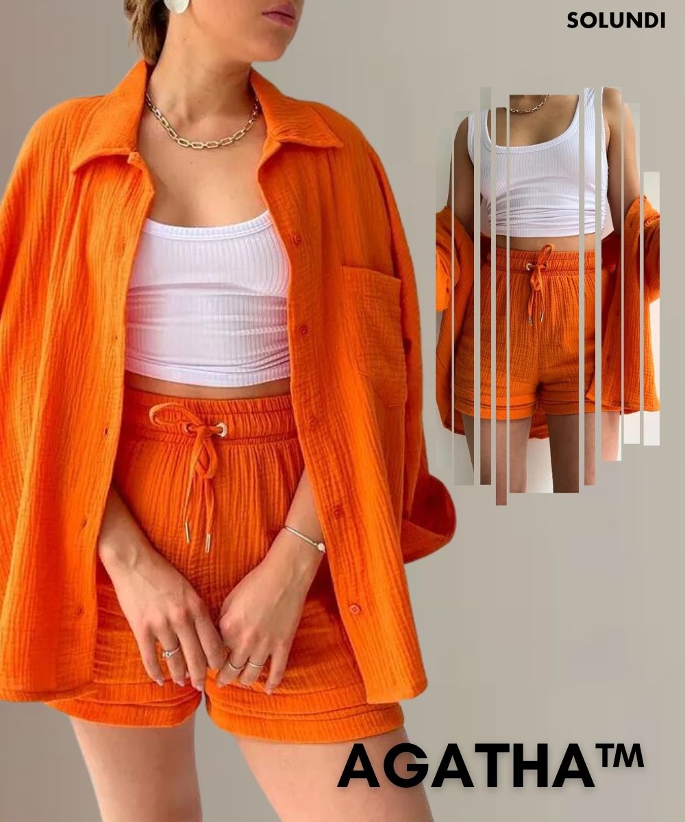 Agatha™ NEW EDITION- Tweedelig overhemd vrijetijdspak met lange mouwen