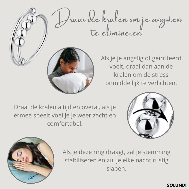1 + 1 GRATIS VANDAAG | CalmComfort⢠- Fidget-ring met verstelbare parels