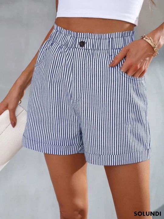 TIJDELIJK 50% KORTING | Tanya™ - Losse, casual gestreepte shorts