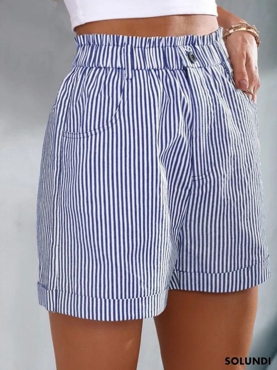 TIJDELIJK 50% KORTING | Tanya™ - Losse, casual gestreepte shorts