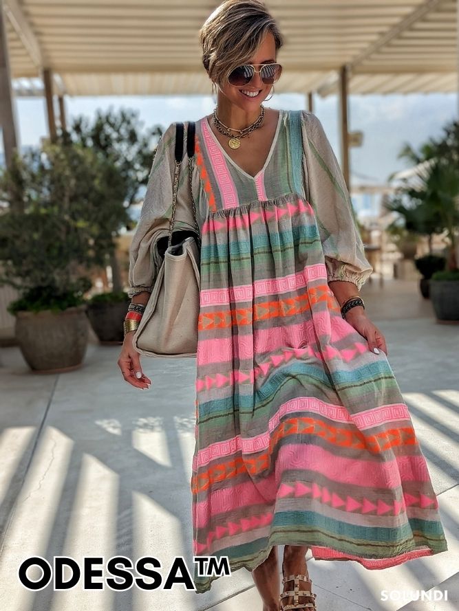 TIJDELIJK 50% KORTING | Odessa⢠| Kleurrijke zomerjurk