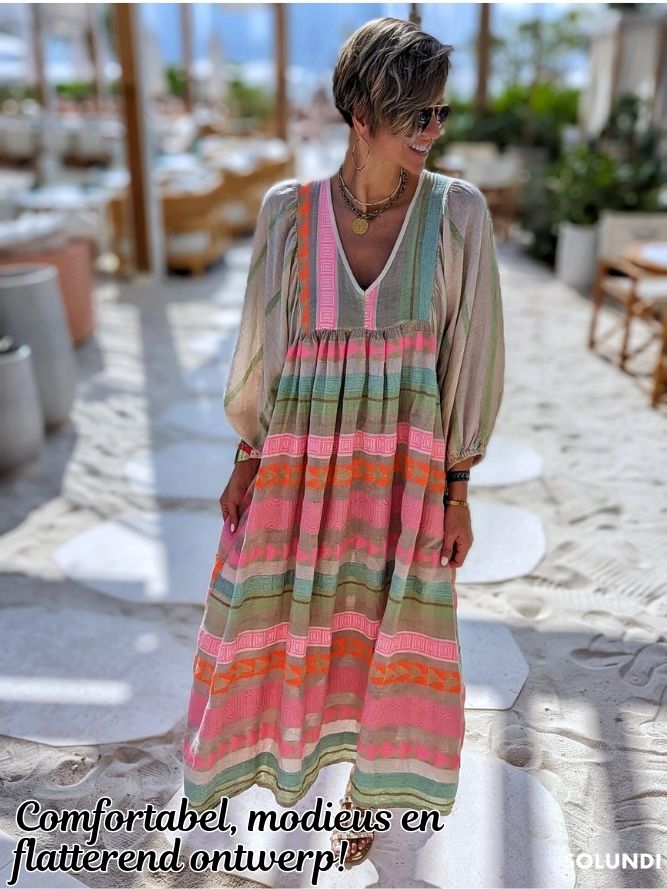 TIJDELIJK 50% KORTING | Odessa⢠| Kleurrijke zomerjurk