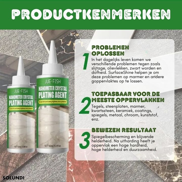 1 + 1 GRATIS VANDAAG | SurfaceShine™️ | Geen doffe en versleten stenen oppervlakken meer!