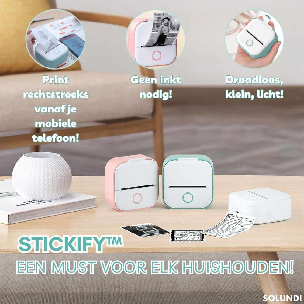 TIJDELIJK 50% KORTING | Stickify™ - Print direct vanaf je mobiele telefoon!