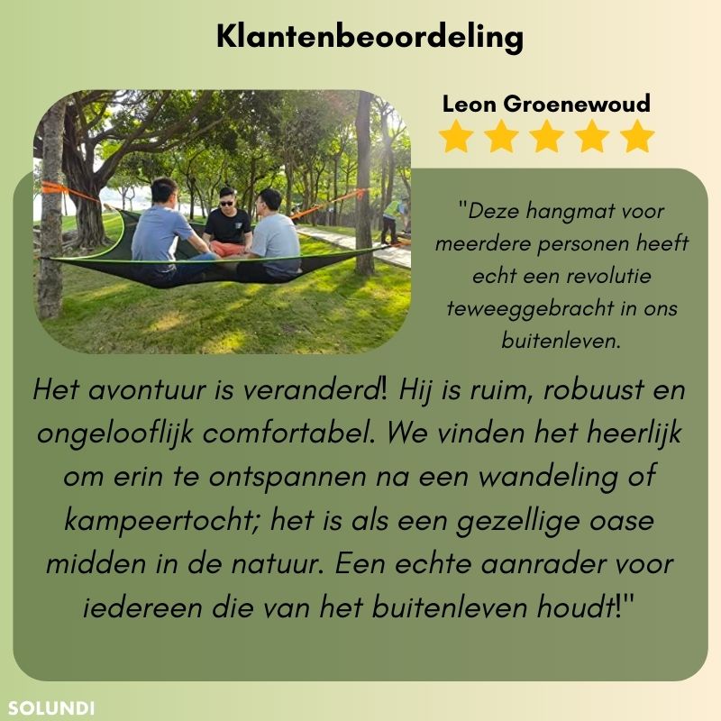TIJDELIJK 50% KORTING | CozyCrew™ | Hangmat voor meerdere personen