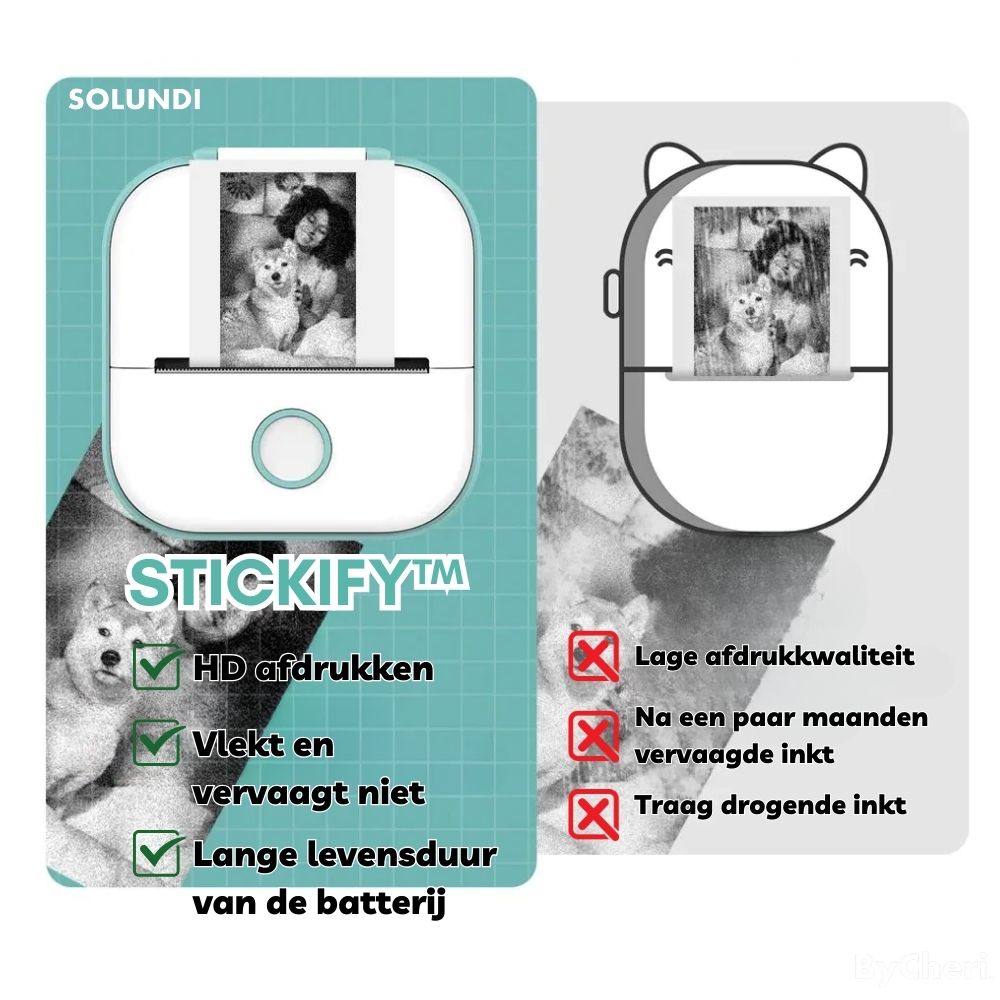 TIJDELIJK 50% KORTING | Stickify™ - Print direct vanaf je mobiele telefoon!