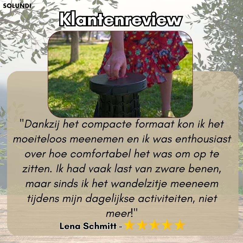 TIJDELIJK 50% KORTING | WanderSeat™ | De compacte opvouwbare kruk
