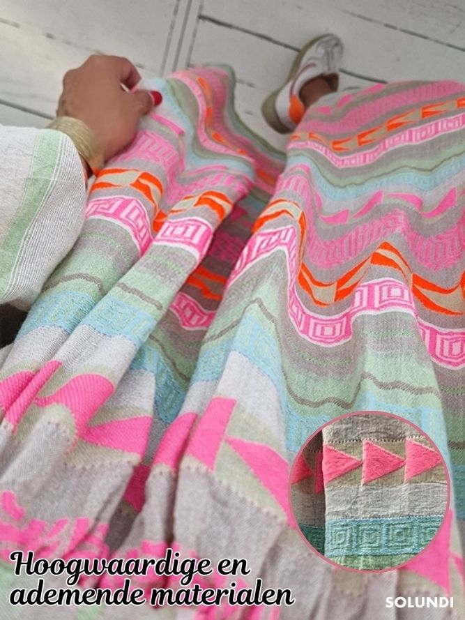 TIJDELIJK 50% KORTING | Odessa⢠| Kleurrijke zomerjurk