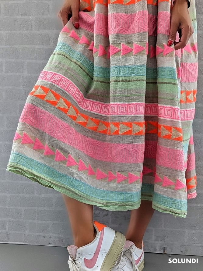 TIJDELIJK 50% KORTING | Odessa⢠| Kleurrijke zomerjurk