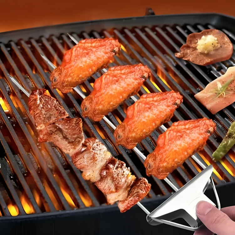 SkewerPro™ | 3-Voudige Barbecuespiesen