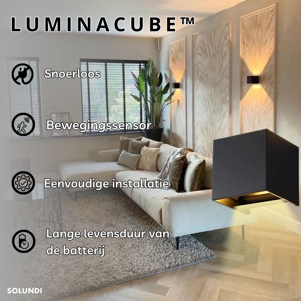 50% OFF VANDAAG | LuminaCube⢠- De draadloze en luxe wandlamp!