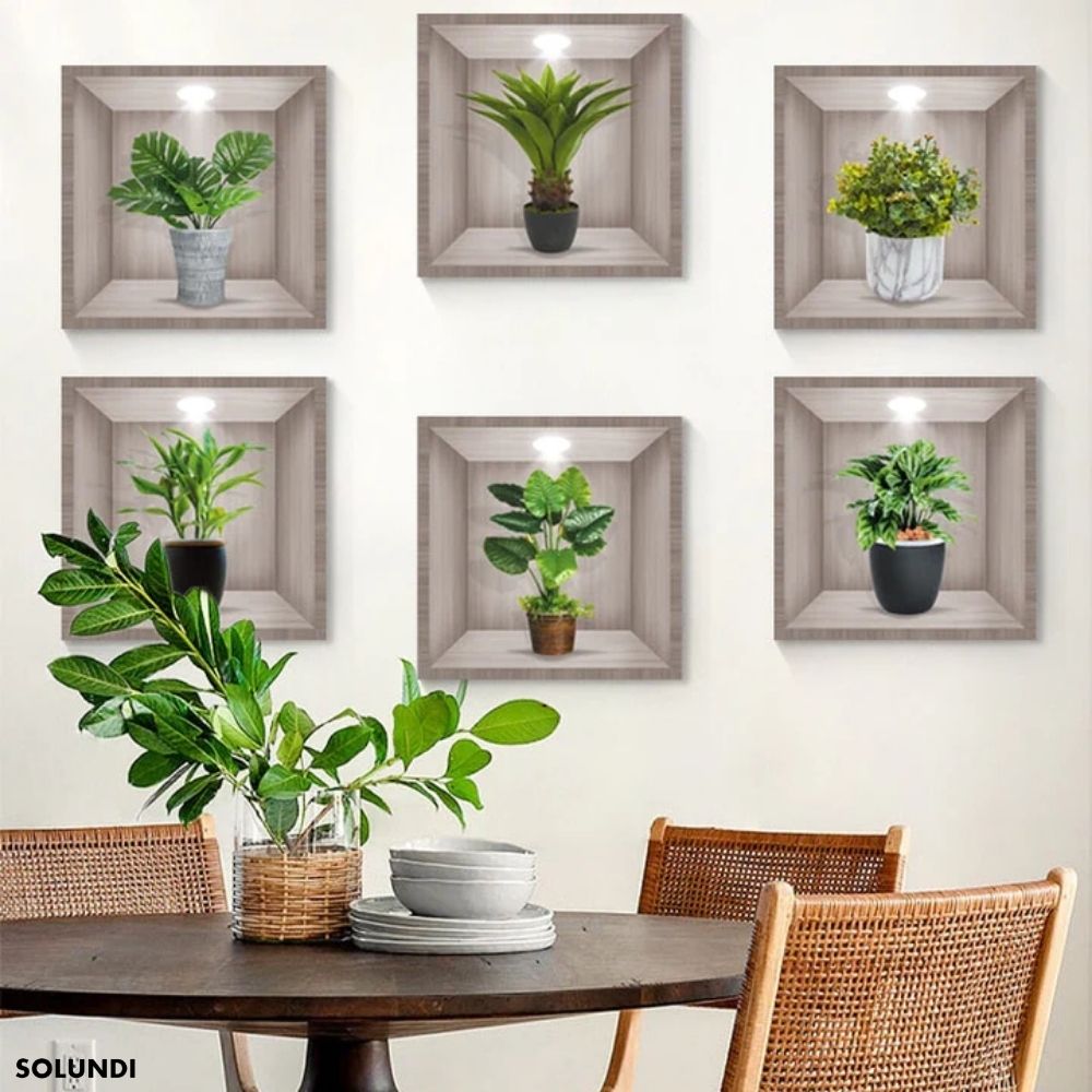 50% OFF VANDAAG | BotanicaLuxe™ - 3D Groene Planten Muursticker