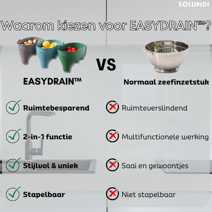 50% OFF VANDAAG | EasyDrain™ | Bereik een schone en hygiënische keuken!