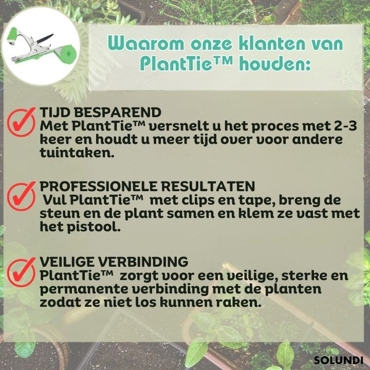 TIJDELIJK 50% KORTING | PlantTie⢠| Zet je planten stevig vast in een paar seconden!