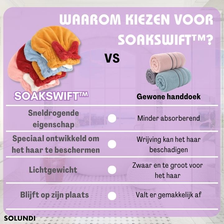 SoakSwift™ | Droog je haar snel in slechts een paar minuten!