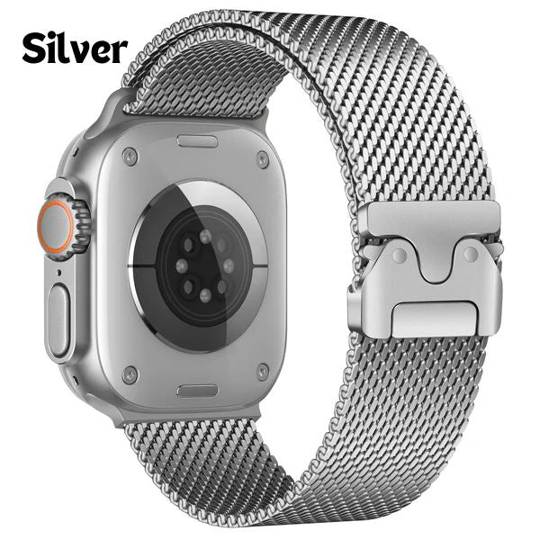 LuxeStrap⢠| Elegante mesh lus horlogeband