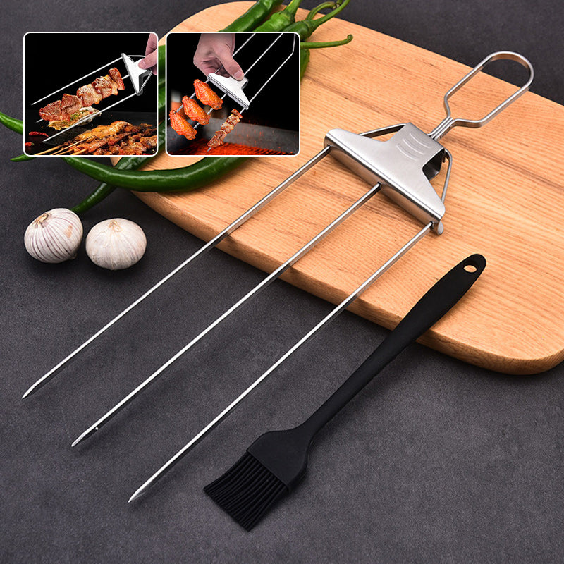 SkewerPro™ | 3-Voudige Barbecuespiesen