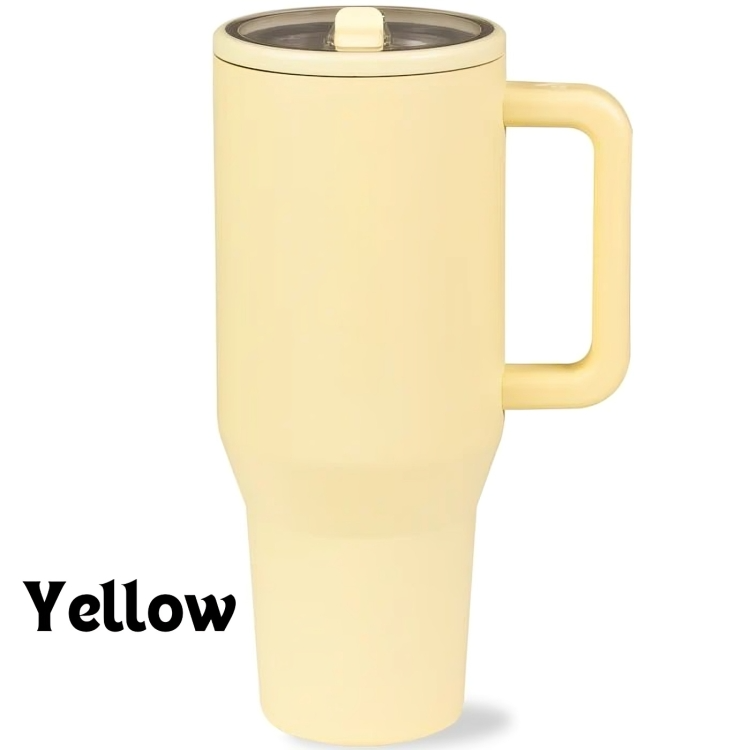 HydroMax™ | 40-oz geïsoleerde drinkbeker met handvat en uitklapbaar rubberen rietje