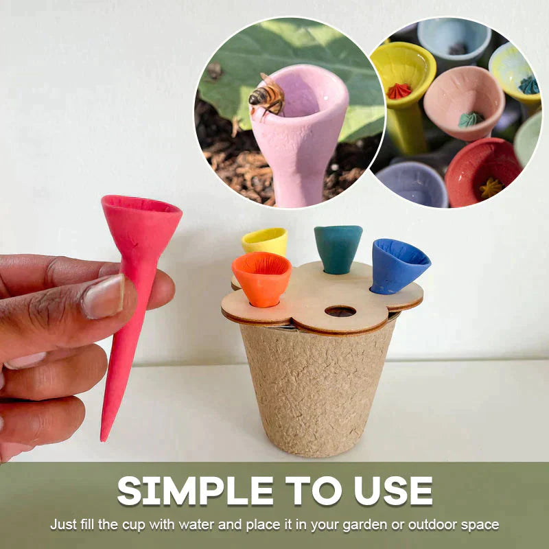 TIJDELIJK 50% KORTING | BeeQuench™ | 🐝 Set van 5 bij-insect drinkbekers