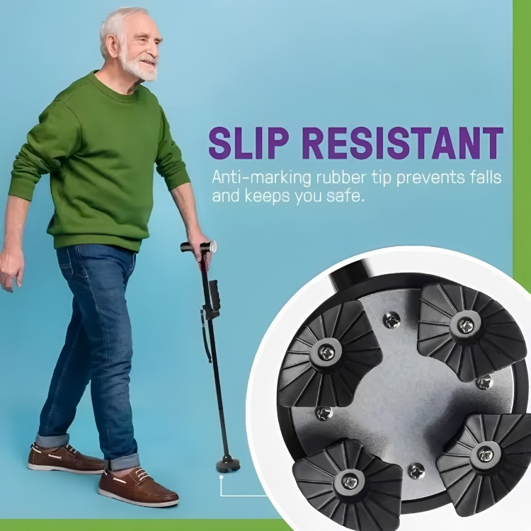 AlertCane™ | Telescopische opvouwbare wandelstok met alarm en LED-lampje