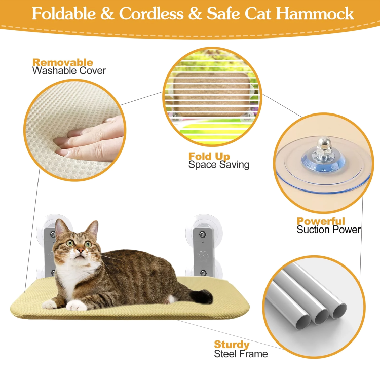 CatNook⢠| Opvouwbare kattenhangmat