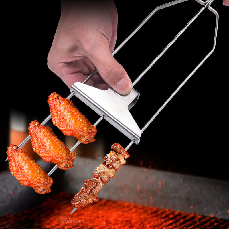 SkewerPro™ | 3-Voudige Barbecuespiesen