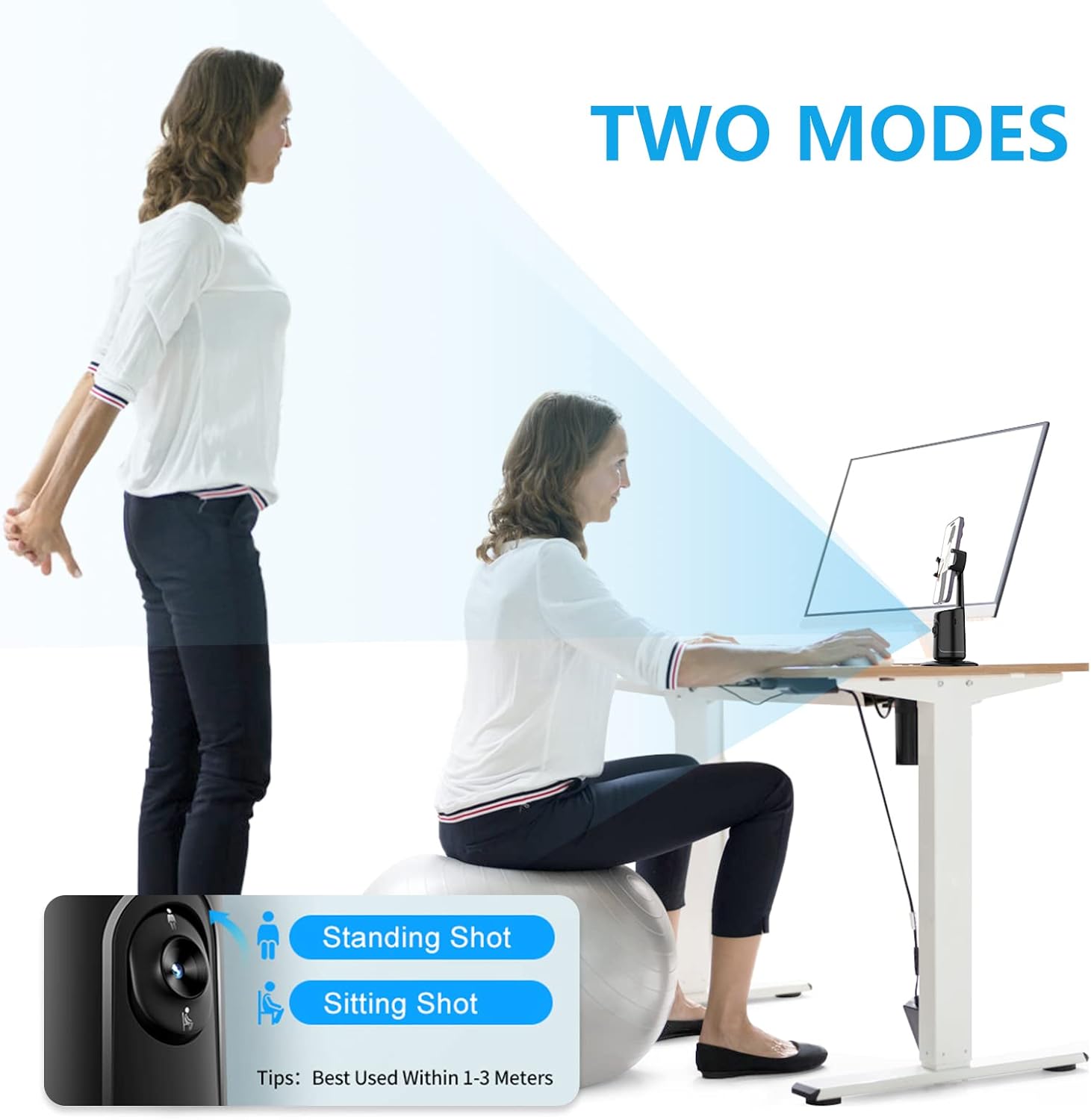 TIJDELIJK 50% KORTING | MotionPod⢠| Slim 360° gezicht volgen statief