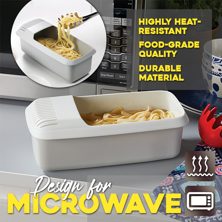 PastaExpress⢠| Hittebestendig Magnetron Pasta Zeefje