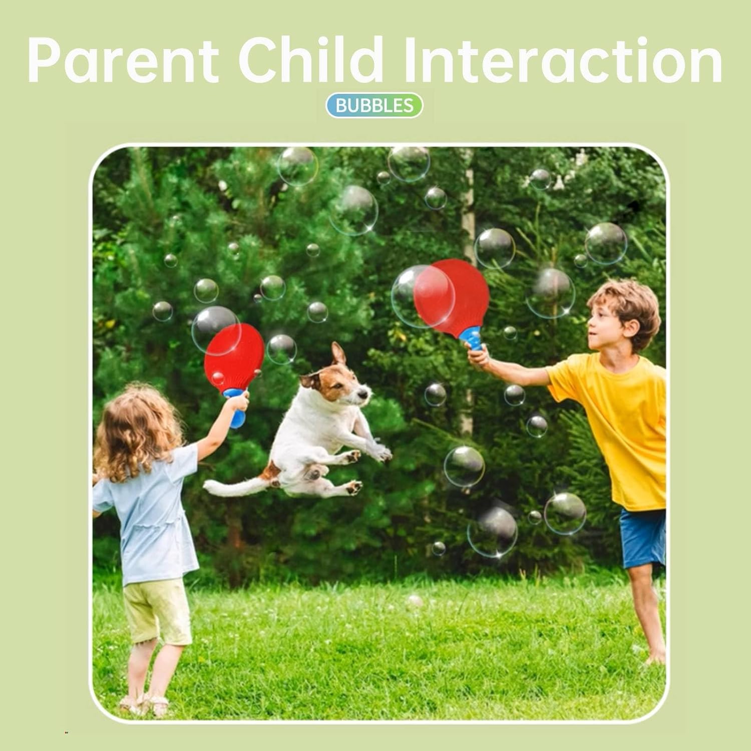 BubbleBounce™ | Creatieve tafeltennis paddles set voor zeepbellen