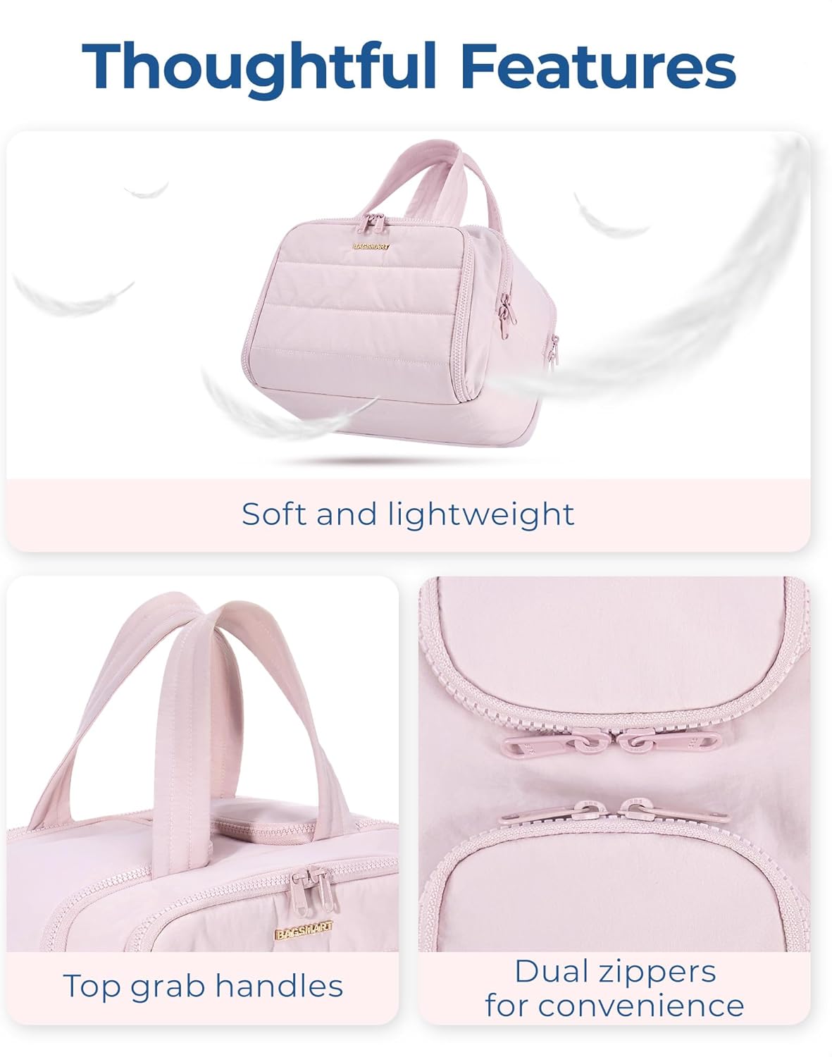 TIJDELIJK 50% KORTING | PuffPack⢠| Ontworpen om toiletartikelen rechtop en binnen handbereik te houden!