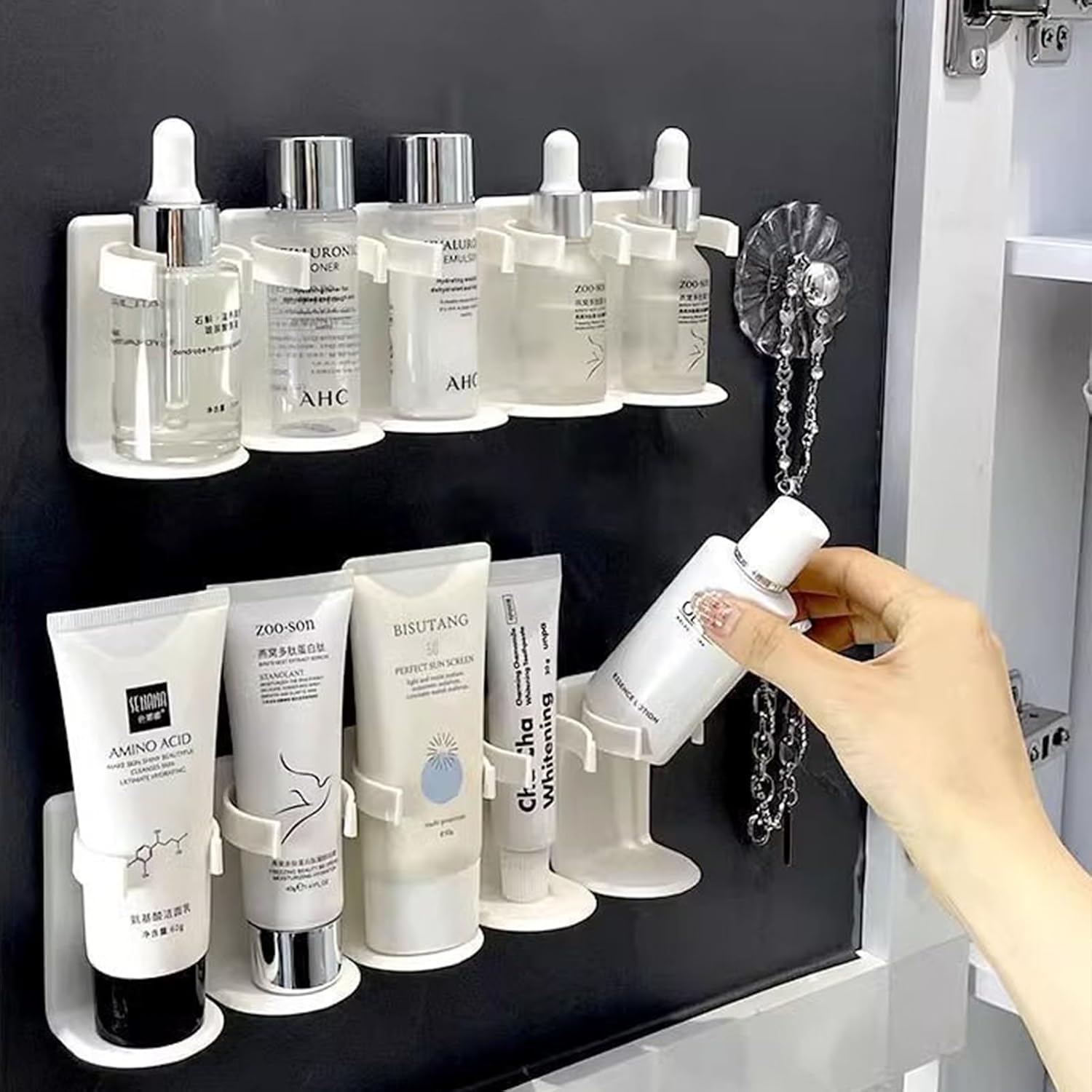 GlamHooks™ | Kunststof wandplank geen-punch haak