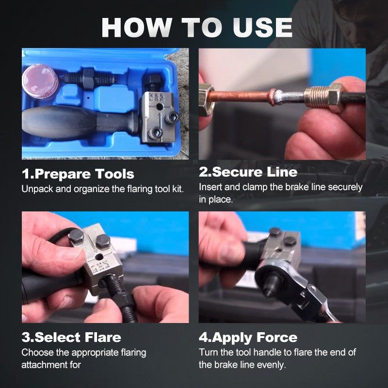 BrakeSeal™ | Universele auto remleiding flaring gereedschapsset