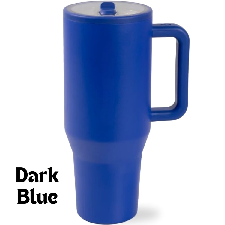 HydroMax™ | 40-oz geïsoleerde drinkbeker met handvat en uitklapbaar rubberen rietje