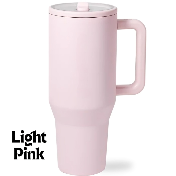 HydroMax™ | 40-oz geïsoleerde drinkbeker met handvat en uitklapbaar rubberen rietje