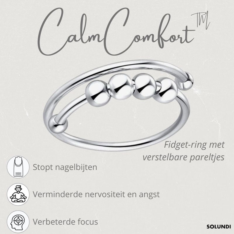 1 + 1 GRATIS VANDAAG | CalmComfort⢠- Fidget-ring met verstelbare parels