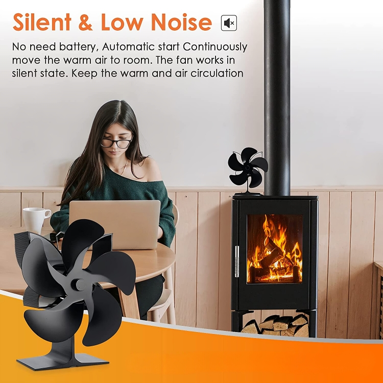 TIJDELIJK 50% KORTING | EcoFan⢠| Door warmte aangedreven ventilator met 5 bladen