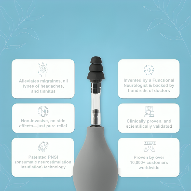 EchoCalm⢠| Oordrukapparaat voor migraine en tinnitusverlichting
