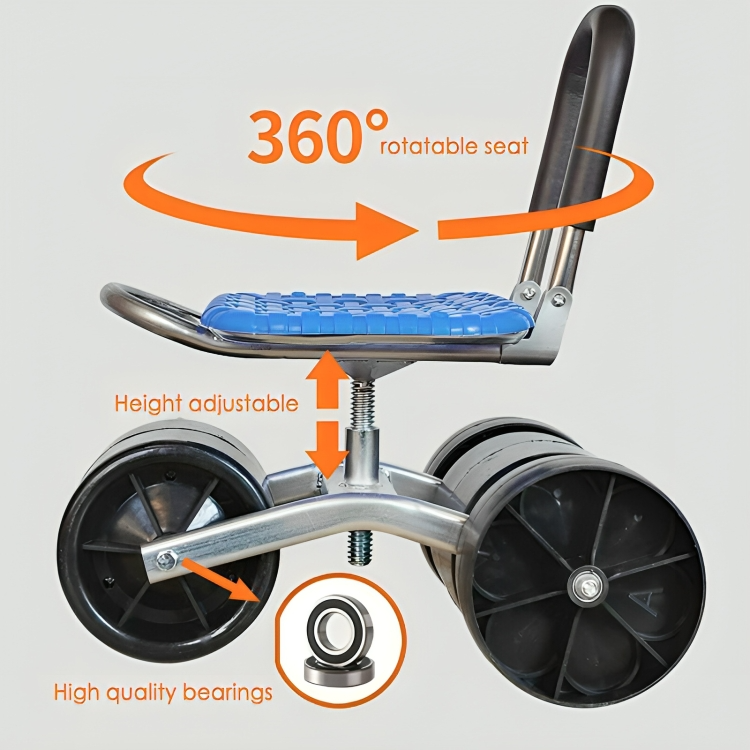 TIJDELIJK 50% KORTING | SpinnySeat™ | 360° ergonomische tuinkruk