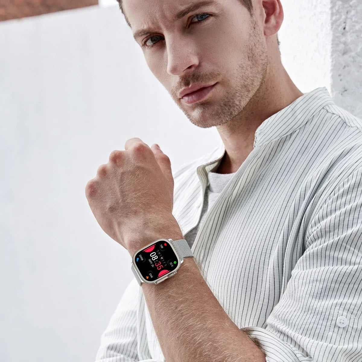 LuxeStrap⢠| Elegante mesh lus horlogeband