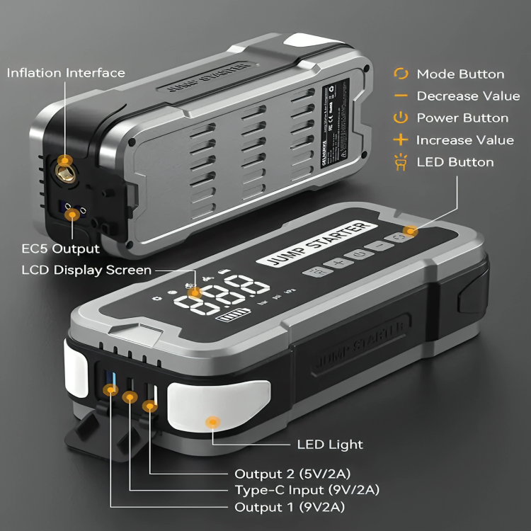 VoltStart™ | 4-in-1 draagbare jumpstarter