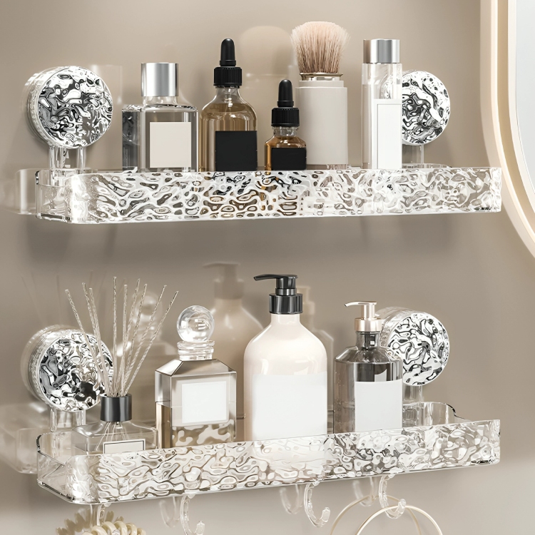 LuxeShelf⢠| Luxe zuignap douche organizer