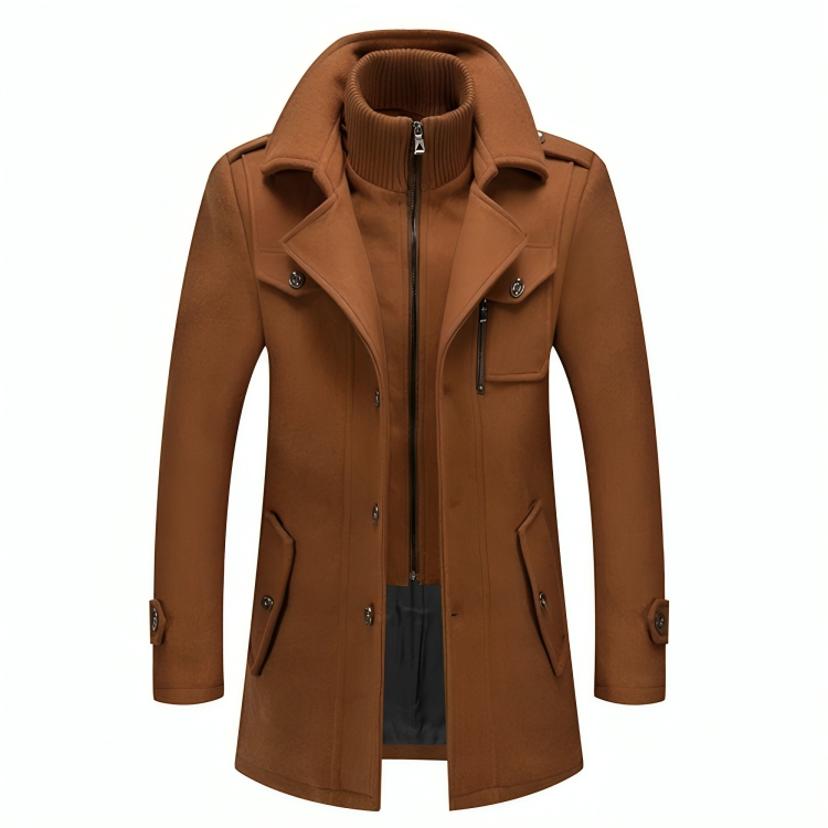 Theodore⢠| Elegante jas met dubbele kraag voor heren