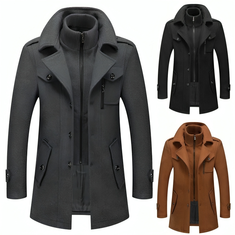 Theodore⢠| Elegante jas met dubbele kraag voor heren