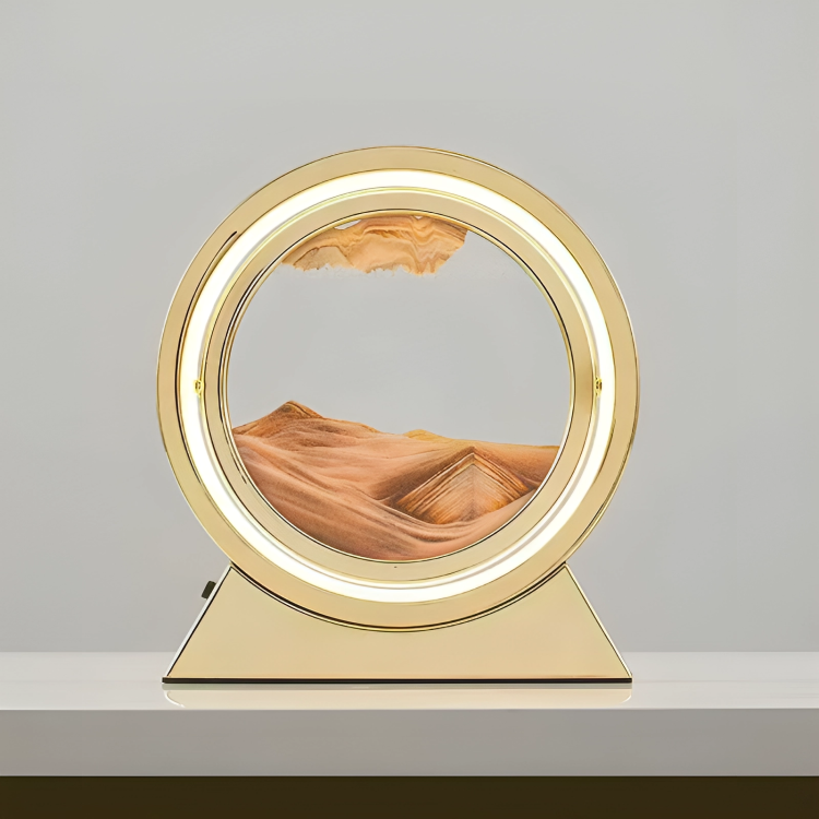 SandAura™ | Creatieve drijfzand zandloper tafellamp