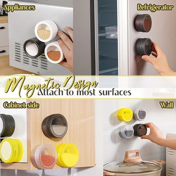 MagSpice⢠| Ruimtebesparende magnetische blikjes voor snelle toegang tot kruiden!