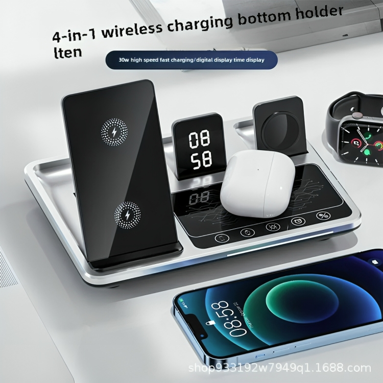 QuadCharge™ | Multifunctionele 4-in-1 draadloze oplader