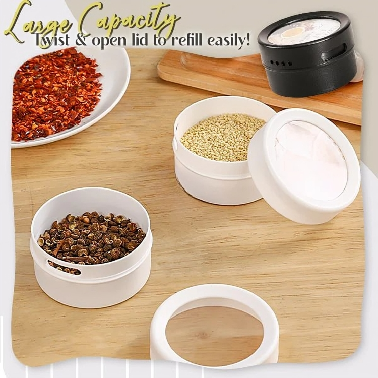 MagSpice⢠| Ruimtebesparende magnetische blikjes voor snelle toegang tot kruiden!