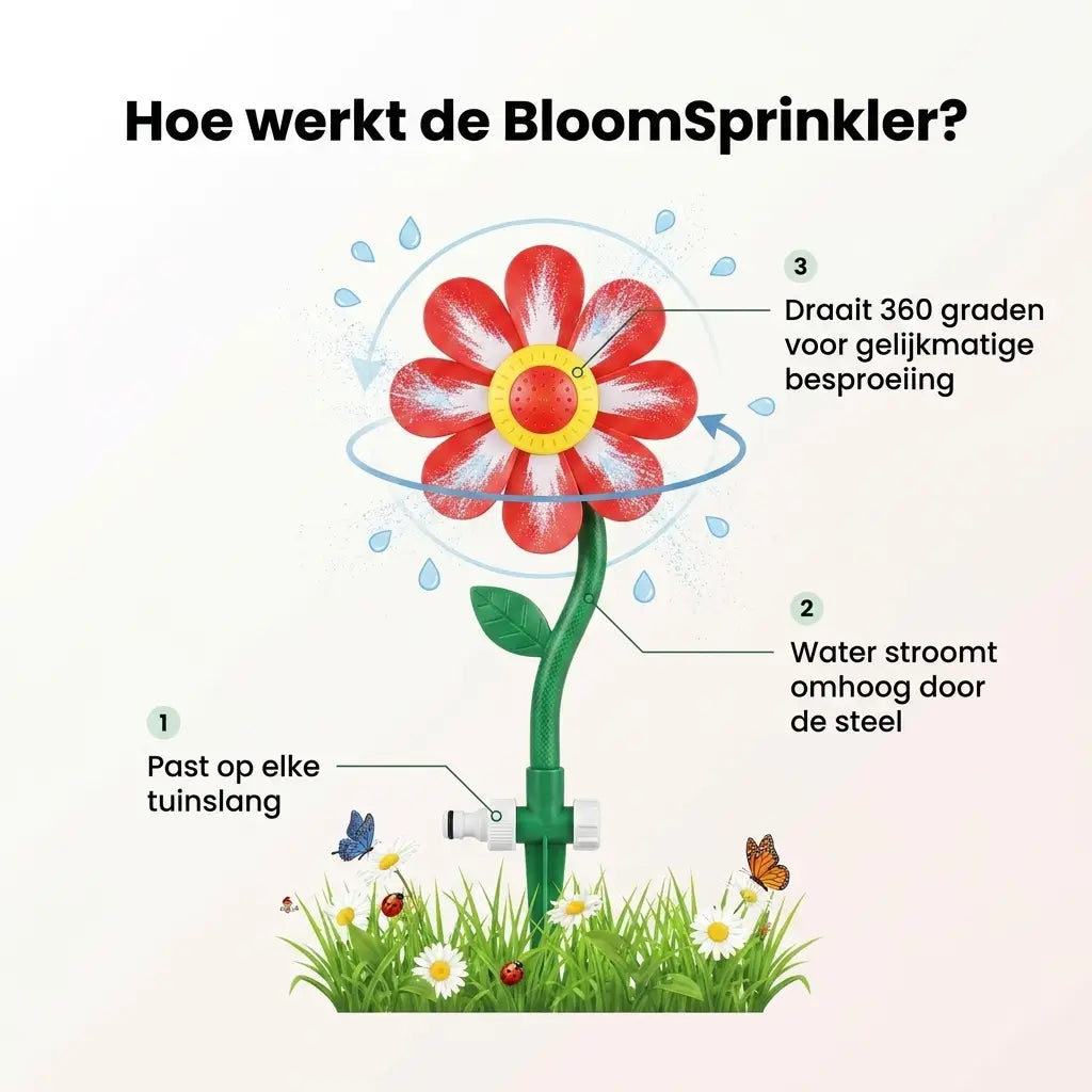 Zo werkt de BloomSprinkler tuinsproeier uitgelegd