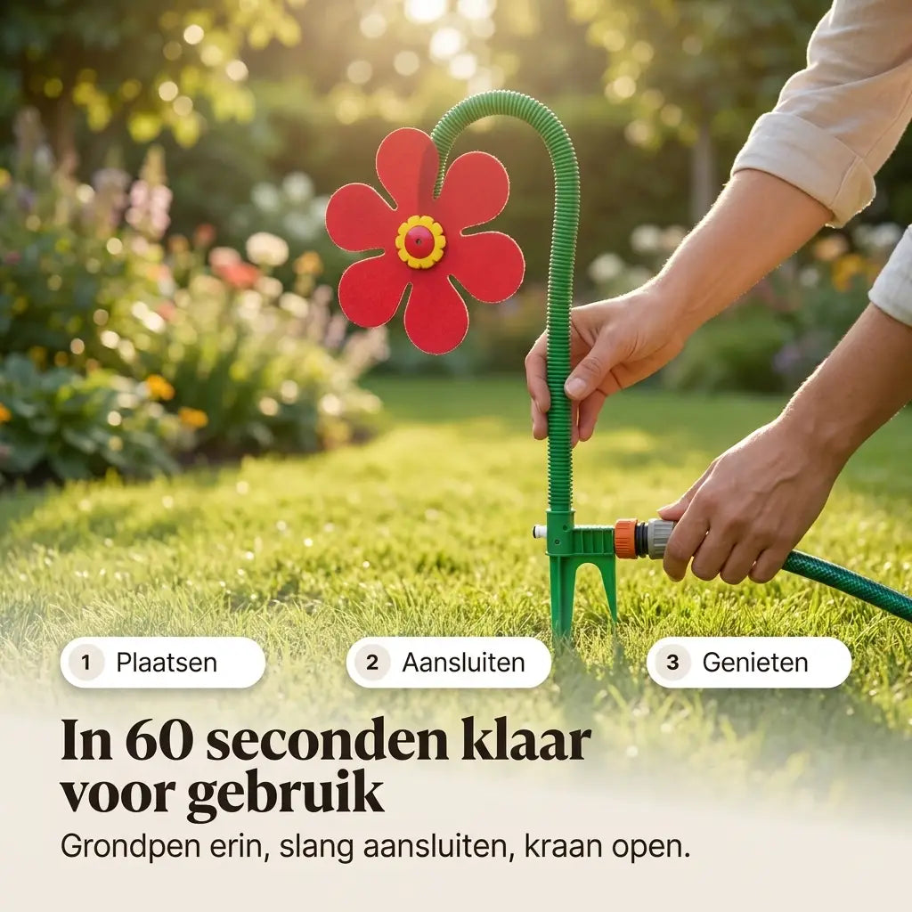 BloomSprinkler in 60 seconden klaar voor gebruik